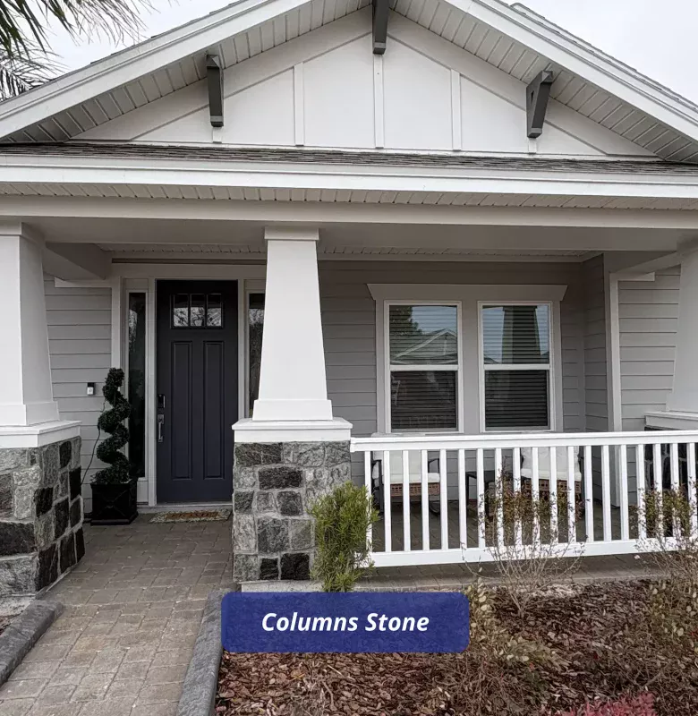Columns Stone installation fernandina beach fl